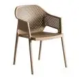 SEDIA MINUSH CON BRACCIOLI - MOD. MINUSH - SEDUTA IMPILABILE IN TECNOPOLIMERO - PER USO INTERNO/ESTERNO - DIM. cm L 59 x P 56 x H 81,5 - NORMA CE