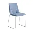 SEDIA COLORFIVE IMBOTTITA - MOD. COLORFIVE S - SCOCCA IN TECNOPOLIMERO RIVESTITA - TELAIO IN METALLO CROMATO O VERNICIATO - PER USO INTERNO - DIM. cm L 43 x P 51 x H 81 - NORMA CE
