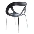 SEDIA MOEMA - MOD. MOEMA 69 - SCOCCA IN TECNOPOLIMERO - TELAIO CROMATO, VERNICIATO BIANCO O NERO - PER USO INTERNO/ESTERNO - DIM. cm L 59 x P 54 x H 79 - NORMA CE