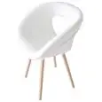 SEDIA MOEMA IMBOTTITA - MOD. MOEMA 75 BL - SEDUTA TAPPEZZATA - TELAIO IN LEGNO DI FAGGIO - PER USO INTERNO - DIM. cm L 59 x P 54 x H 83 - NORMA CE