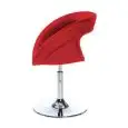 SEDIA MOEMA IMBOTTITA - MOD. MOEMA 75 V - BASAMENTO IN METALLO CROMATO - SEDUTA TAPPEZZATA GIREVOLE - REGOLABILE IN ALTEZZA A GAS - PER USO INTERNO - DIM. cm L 59 x P 54 x H 79 - NORMA CE