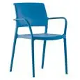 SEDIA ARA CON BRACCIOLI - MOD. ARA 315 - SEDIA IN POLIPROPILENE CARICATO CON FIBRA DI VETRO - LA STRUTTURA DELLO SCHIENALE FORMA NELLA PARTE ALTA UNA GRANDE MANIGLIA CHE NE FACILITA LO SPOSTAMENTO - PER USO INTERNO/ESTERNO - DIM. cm L 59,5 x P 56 x H 83 -