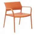 SEDIA ARA CON BRACCIOLI - MOD. ARA 316 - SEDIA LOUNGE IN POLIPROPILENE CARICATO CON FIBRA DI VETRO - LA STRUTTURA DELLO SCHIENALE FORMA NELLA PARTE ALTA UNA GRANDE MANIGLIA CHE NE FACILITA LO SPOSTAMENTO - PER USO INTERNO/ESTERNO - DIM. cm L 70 x P 64 x H