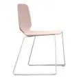 SEDIA BABILA - MOD. BABILA 2720 - TELAIO A SLITTA CON TONDINO Ø 10 mm CROMATO, VERNICIATO BIANCO O NERO - SCOCCA REALIZZATA IN MULTISTRATO A SPESSORE VARIABILE - PER USO INTERNO - DIM. cm L 54 x P 52 x H 80 - NORMA CE