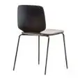 SEDIA BABILA IMBOTTITA - MOD. BABILA 2710 A - GAMBE IN TUBO D'ACCIAIO Ø 16 mm CROMATE, VERNICIATE BIANCO O NERO - SCOCCA REALIZZATA IN MULTISTRATO A SPESSORE VARIABILE CON SEDUTA IMBOTTITA - PER USO INTERNO - DIM. cm L 48 x P 52 x H 80,5 - NORMA CE