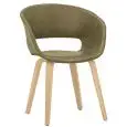 Poltroncina - colore verde - Struttura in legno multistrato di faggio, scocca imbottita, rivestimento in ecopelle - Modello 1587-YG101-P23-verde