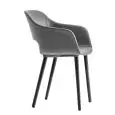 SEDIA BABILA IMBOTTITA - MOD. BABILA 2756 - GAMBE IN MASSELLO DI FRASSINO - SCOCCA IMBOTTITA IN TESSUTO O PELLE - PER USO INTERNO - DIM. cm L 54,5 x P 55 x H 80 - NORMA CE