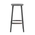 SGABELLO BABILA - MOD. BABILA 2702 - SGABELLO IN FRASSINO - SEDILE IN MULTISTRATO - POGGIAPIEDI IN PRESSOFUSIONE DI ALLUMINIO - PER USO INTERNO - DIM. cm L ø 34,5 x H 65 - NORMA CE
