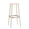 SGABELLO BABILA - MOD. BABILA 2706 - SGABELLO IN FRASSINO - SEDILE IN MULTISTRATO - POGGIAPIEDI IN PRESSOFUSIONE DI ALLUMINIO - PER USO INTERNO - DIM. cm L ø 36 x H 75 - NORMA CE