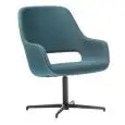POLTRONA BABILA COMFORT IMBOTTITA - MOD. BABILA COMFORT 2789 - BASE GIREVOLE IN ALLUMINIO CON MECCANISMO DI RITORNO - SCOCCA IMBOTTITA - PER USO INTERNO - DIM. cm L 68 x P 74 x H 92 - NORMA CE
