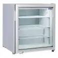 ARMADIETTO FRIGORIFERO SNACK IN ACCIAIO VERNICIATO BIANCO - STATICO - Mod. RNG90 - CAPACITA' Lt 90 - N. 1 PORTA VETRO - TEMPERATURA -15°/-20°C - Dim. cm L 61 x P 54 x h 68,5 - Norma CE