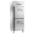 Armadio frigo in acciaio inox combinato positivo e negativo (congelatore) gastronorm Amitek AK600DTV