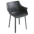 SEDIA MORE - MOD. MORE NA - SCOCCA IN TECNOPOLIMERO - TELAIO CROMATO, VERNICIATO BIANCO O NERO - PER USO INTERNO/ESTERNO - DIM. cm L 60 x P 57 x H 79 - NORMA CE