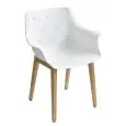 SEDIA MORE - MOD. MORE BL - SCOCCA IN TECNOPOLIMERO - STRUTTURA IN LEGNO DI FAGGIO 4 GAMBE - PER USO INTERNO - DIM. cm L 60 x P 57 x H 79 - NORMA CE