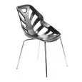 SEDIA NINJA - MOD. NINJA NA - SCOCCA IN TECNOPOLIMERO - STRUTTURA IN METALLO 4 GAMBE CROMATA, VERNICIATA BIANCA O NERA - PER USO INTERNO/ESTERNO - DIM. cm L 53 x P 52 x H 84 - NORMA CE