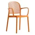 SEDIA PANAMA CON BRACCIOLI - MOD. PANAMA - SCOCCA IN TECNOPOLIMERO CON BRACCIOLI - TELAIO IN CO-INIEZIONE METALLO-POLIMERO - PER USO INTERNO/ESTERNO - DIM. cm L 55 x P 57 x H 83 - NORMA CE
