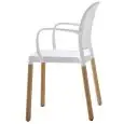 SEDIA PANAMA CON BRACCIOLI - MOD. PANAMA BL - SCOCCA IN TECNOPOLIMERO CON BRACCIOLI - STRUTTURA IN LEGNO DI FAGGIO 4 GAMBE - PER USO INTERNO - DIM. cm L 55 x P 57 x H 83 - NORMA CE