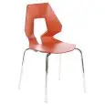 SEDIA PRODIGE - MOD. PRODIGE NA - SCOCCA IN TECNOPOLIMERO - TELAIO IN METALLO 4 GAMBE CROMATO, VERNICIATO BIANCO O NERO - PER USO INTERNO/ESTERNO - DIM. cm L 42 x P 46 x H 83 - NORMA CE