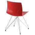 SEDIA SLOT FILL - MOD. SLOT FILL TC - SCOCCA IN TECNOPOLIMERO - TELAIO A TRALICCIO IN FILO CROMATO, VERNICIATO BIANCO O NERO - PER USO INTERNO/ESTERNO - DIM. cm L 45,5 x P 47 x H 82 - NORMA CE