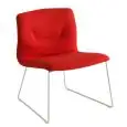 SEDIA SLOT - MOD. SLOT XL S - SEDIA IMBOTTITA - TELAIO IN METALLO CROMATO O VERNICIATO BIANCO - PER USO INTERNO - DIM. cm L 65 x P 60 x H 72 - NORMA CE