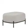 Pouf - colore grigio - Struttura in metallo verniciato, rivestimento in tessuto - Modello 1603-06T-G-01
