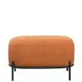 Pouf - colore arancione - Struttura in metallo verniciato, rivestimento in tessuto - Modello 1603-06TA-01