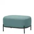 Pouf - colore blu - Struttura in metallo verniciato, rivestimento in tessuto - Modello 1603-06TLR-blue