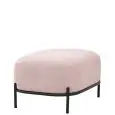 Pouf - colore rosa - Struttura in metallo verniciato, rivestimento in tessuto - Modello 1603-06TLR-pink