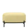 Pouf - colore giallo - Struttura in metallo verniciato, rivestimento in tessuto - Modello 1603-06TLR-yellow