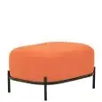 Pouf - colore arancione - Struttura in metallo verniciato, rivestimento in tessuto - Modello 1603-06TR-02