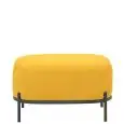 Pouf - colore senape - Struttura in metallo verniciato, rivestimento in tessuto - Modello 1603-06TSEN-01