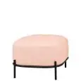 Pouf - colore rosa - Struttura in metallo verniciato, rivestimento in tessuto - Modello 1603-06TW-01
