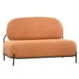 Divano - colore arancione - Struttura in metallo verniciato, rivestimento in tessuto - Modello 1604-06SA-01