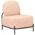 Poltrona - colore rosa - Struttura in metallo verniciato, rivestimento in tessuto - Modello 1605-06PW-01