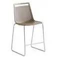 SGABELLO AKAMI - MOD. AKAMI ST 65 - SGABELLO CON SEDUTA IN TECNOPOLIMERO - TELAIO IMPILABILE IN METALLO CROMATO O VERNICIATO - PER USO INTERNO/ESTERNO - DIM. cm L 50 x P 55 x H 103 - NORMA CE