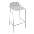 SGABELLO ALHAMBRA - MOD. ALHAMBRA 67 - SGABELLO CON SEDUTA IN TECNOPOLIMERO - TELAIO CROMATO O VERNICIATO - PER USO INTERNO/ESTERNO - DIM. cm L 40 x P 40 x H 80 - NORMA CE