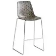 SGABELLO ALHAMBRA - MOD. ALHAMBRA ST 76 - SGABELLO CON SEDUTA IN TECNOPOLIMERO - TELAIO IMPILABILE IN METALLO CROMATO O VERNICIATO - PER USO INTERNO/ESTERNO - DIM. cm L 50 x P 55 x H 114 - NORMA CE