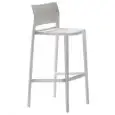 SGABELLO BAKHITA - MOD. BAKHITA 76 - SGABELLO IMPILABILE IN CO-INIEZIONE POLIMERO-METALLO - PER USO INTERNO/ESTERNO - DIM. cm L 48 x P 47 x H 103 - NORMA CE