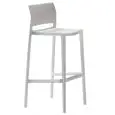 SGABELLO BAKHITA - MOD. BAKHITA 66 - SGABELLO IMPILABILE IN CO-INIEZIONE POLIMERO-METALLO - PER USO INTERNO/ESTERNO - DIM. cm L 48 x P 47 x H 87 - NORMA CE