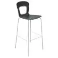 SGABELLO BLOG - MOD. BLOG 78 - SGABELLO CON SEDUTA IN TECNOPOLIMERO - TELAIO CROMATO O VERNICIATO - PER USO INTERNO/ESTERNO - DIM. cm L 45 x P 45 x H 107 - NORMA CE