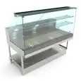 VETRINA PER VENDITA PANE - MOD. BREAK PANE VAD - SEMILAVORATA DA PANNELLARE - VETRI ALTI DIRITTI APRIBILI - BASAMENTO IN TUBOLARE D'ACCIAIO VERNICIATO - PIANO IN ACCIAIO INOX - CASSETTO RACCOGLI BRICIOLE IN ACCIAIO E VASSOI ASPORTABILI IN MULTISTRATI DI B