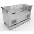 BANCO BIRRA - SEMILAVORATO DA PANNELLARE - MOD. CX88/15P - Con piano inox o con predisposizione per piano in marmo/granito/agglomerato - L. 150cm - N. 3 sportelli inox ventilati - fondo rinforzato - DIM. Cm L 150 x P 70 x h 93,1 o 95,1