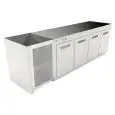 CELLA DA INCASSO BAR REFRIGERATA - MOD. CIR770/TN250 - Temperatura TN +4°C/+8°C - L. 250 cm - CON UNITA' CONDENSATRICE INCORPORATA