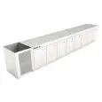 CELLA DA INCASSO BAR REFRIGERATA - MOD. CIR770/TN450 - Temperatura TN +4°C/+8°C - L. 450 cm - CON UNITA' CONDENSATRICE INCORPORATA