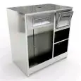 RETROBANCO BAR NEUTRO PER MACCHINA CAFFE' - MOD. RBBNMC63I100 - STRUTTURA IN ACCIAIO INOX - DIM. Cm L 100 x P 63 x h 110