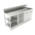 BANCO BAR REFRIGERATO - SEMILAVORATO DA PANNELLARE - MOD. BBR20CB2V - ALIMENTAZIONE V 230/50Hz MONOFASE - CON PREDISPOSIZIONE PER BANCALINA - PIANO CON INVASO - CON UNITA' CONDENSATRICE INCORPORATA - DIM. Cm L 200 x P 70 x h 113,1
