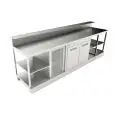 BANCO BAR REFRIGERATO - SEMILAVORATO DA PANNELLARE - MOD. BBR30CB2V - ALIMENTAZIONE V 230/50Hz MONOFASE - CON PREDISPOSIZIONE PER BANCALINA - PIANO CON INVASO - CON UNITA' CONDENSATRICE INCORPORATA - DIM. Cm L 300 x P 70 x h 113,1
