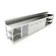 BANCO BAR REFRIGERATO - SEMILAVORATO DA PANNELLARE - MOD. BBR45CB4V - ALIMENTAZIONE V 230/50Hz MONOFASE - CON PREDISPOSIZIONE PER BANCALINA - PIANO CON INVASO - CON UNITA' CONDENSATRICE INCORPORATA - DIM. Cm L 450 x P 70 x h 113,1