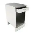 BANCO CASSA BAR NEUTRO- SEMILAVORATO DA PANNELLARE - MOD. BBN/CASSA50 - PIANO IN ACCIAIO INOX AISI 304 SCOTCH BRITE - DIM. Cm L 50 x P 70 x h 95,1