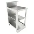 BANCO BAR NEUTRO - SEMILAVORATO DA PANNELLARE - MOD. BBN05 - CON PREDISPOSIZIONE PER BANCALINA - PIANO DI LAVORO CON INVASO - DIM. Cm L 50 x P 70 x h 113,1